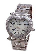 Xanadu Rhodium Plated Open Heart Floating Crystal Fashion