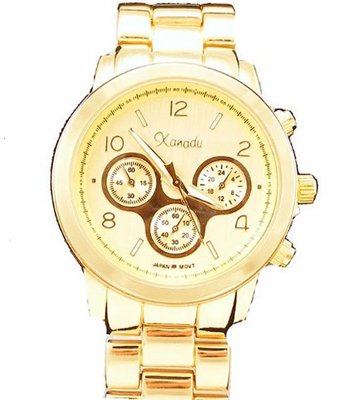 Xanadu Round Goldtone Bracelet Quartz