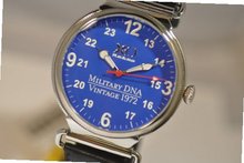 New XO RETRO F4 Phantom 1972 Vietnam Military DNA Leather Blue Dial