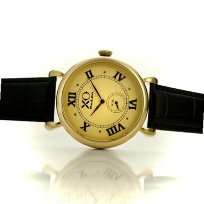 New XO RETRO Spyder 1955 550 Automotive DNA Leather Gold Dial
