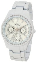 XOXO XO114 White Enamel and Rhinestone Accent Bracelet