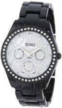 XOXO XO115 Black Enamel and Rhinestone Accent Bracelet