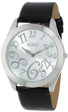 XOXO XO3177 Silver Dial Black Patent Strap