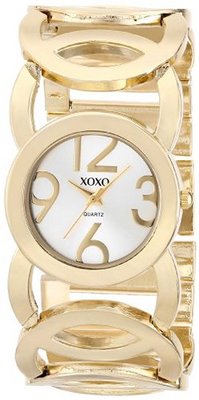 XOXO XO5211 Silver Dial Gold-tone Open Link Bracelet