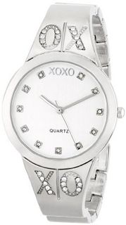 XOXO XO5216 Silver Dial Silver-tone Half Cuff and Half Bracelet