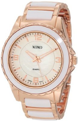 XOXO XO5300 Rose Gold-Tone and White Bracelet