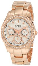 XOXO XO5386 Rhinestone Accent Rose Gold Dress