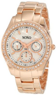 XOXO XO5386 Rhinestone Accent Rose Gold Dress