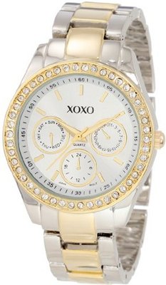 XOXO XO5429 Rhinestone-Accented Two-Tone Bracelet