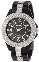 XOXO XO5461 Rhinestone Accent Black Analog Bracelet