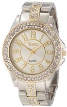 XOXO XO5462 Rhinestone Accent Two-Tone Analog Bracelet