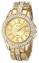 XOXO XO5465 Rhinestone Accent Gold-Tone Analog Bracelet