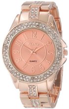 XOXO XO5466 Rhinestone Accent Rose Gold Analog Bracelet