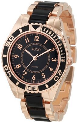 XOXO XO5468 Rose-Gold Tone And Black Bracelet