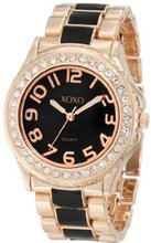 XOXO XO5473 Rose Gold Tone and Black Epoxy Bracelet