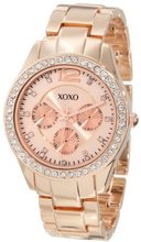 XOXO XO5477 Rose Gold Bracelet With Rhinestones Accent Bezel