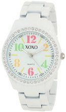 XOXO XO5484 Rhinestone Accent White Analog Bracelet