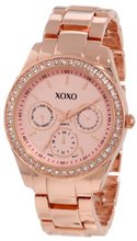XOXO XO5502 Rhinestone Accented Rose Gold-Tone Bracelet