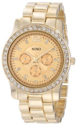 XOXO XO5503 Gold-Tone Rhinestones Bezel Bracelet