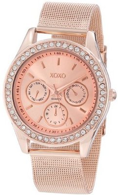 XOXO XO5599 Rosegold-tone Mesh Band