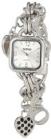 XOXO XO7026 Silver Dial Silver-tone Charm Bracelet