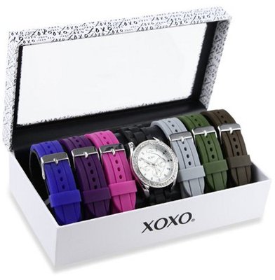 XOXO XO9028 Set with Seven Interchangeable Silicone Rubber Straps