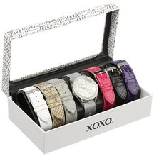 XOXO XO9053 Seven Color Snake and Mesh Interchangeable Strap Set