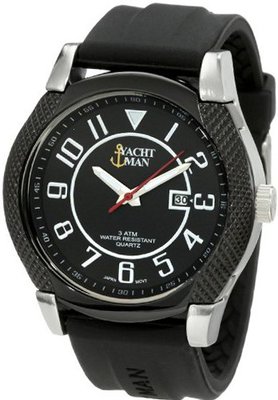 Yachtman YM0122BK Marley Textured Round Case with Black Dial