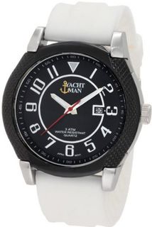 Yachtman YM0122WH Marley Textured Round Case with Black Dial