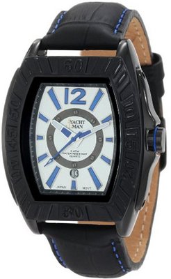 Yachtman YM0125BL Maverick Black Barrel Case with Silver Dial
