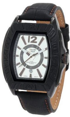 Yachtman YM0125BR Maverick Black Barrel Case with Silver Dial
