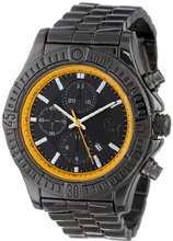 Yachtman YM408-BK/YE Round Black Dial Date Display Metal Bracelet