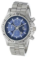 Yachtman YM409-BLUE Round Blue Dial Date Display Silver Metal Bracelet