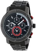 Yachtman YM607-RD Round Matt Black Dial in Hollow Stainless Steel Band
