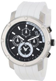 Yachtman YM607-WH Round Silver Bezel with Coordinating White Dial Detail and Silicone Band