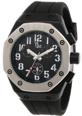 Yachtman YM760-BK Octagon Black Dial Black Silicone Strap