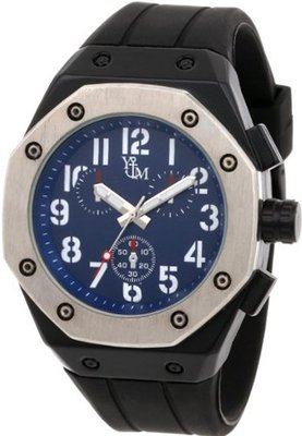 Yachtman YM760-BL Octagon Blue Dial Black Silicone Strap