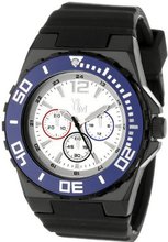 Yachtman YM761-BL Round Silver Dial with Black Silicone Strap