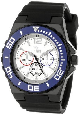 Yachtman YM761-BL Round Silver Dial with Black Silicone Strap
