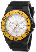 Yachtman YM761-GD Round Silver Dial with Black Silicone Strap