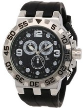 Yachtman YM762-BK Round Black Dial Silicone Strap