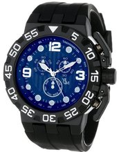 Yachtman YM762-BL Round Blue Dial with Black Silicone Strap