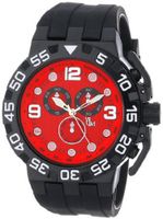 Yachtman YM762-RD Round Red Dial Black Silicone Strap