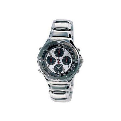 YEMA by Seiko of France FLYGRAF Silver-Tone and Gun Metal Alarm/Chrono . Model: YM227