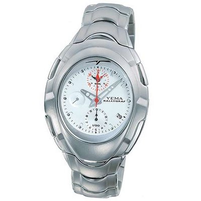 YEMA by Seiko of France RALLYGRAF Silver-Tone Analog Quartz Chronograph . Model: YM591