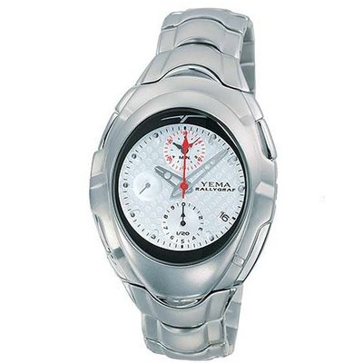 YEMA by Seiko of France RALLYGRAF Silver-Tone Analog Quartz Chronograph . Model: YM597
