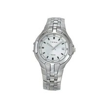 YEMA by Seiko of France Silver-Tone Casual/Sport Quartz with Silver Dial. Model: YM915