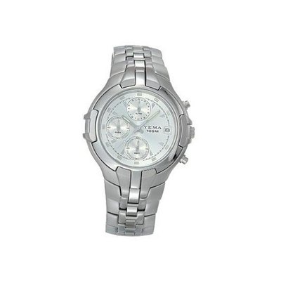 YEMA by Seiko of France Silver-Tone Sport Quartz Chronograph . Model: YM899