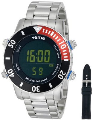 Yema COYMHF0312 Sous Marine Snorkeling Digital Display Quartz Silver