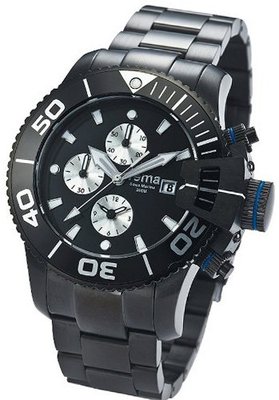 Yema YMHF0202 Sous Marine Chronograph Analog Display Analog Quartz Black